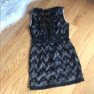 Black lace dress